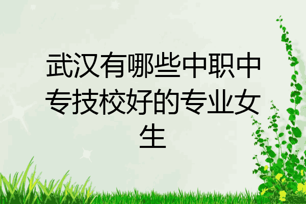 武汉有哪些中职中专技校好的专业女生