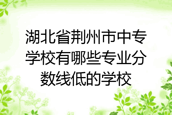 湖北省荆州市中专学校有哪些专业分数线低的学校