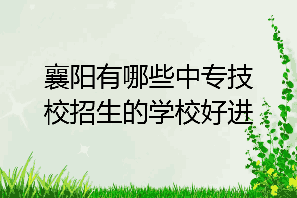 襄阳有哪些中专技校招生的学校好进