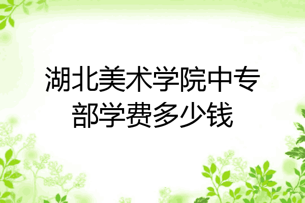 湖北美术学院中专部学费多少钱