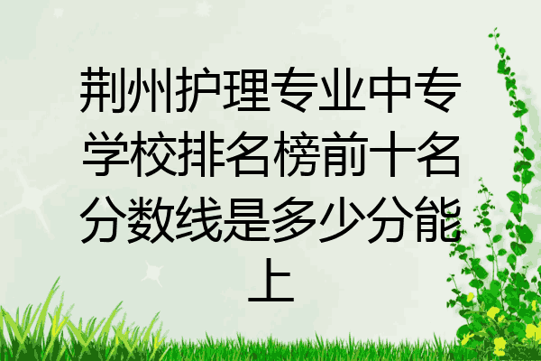荆州护理专业中专学校排名榜前十名分数线是多少分能上