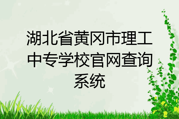 湖北省黄冈市理工中专学校官网查询系统