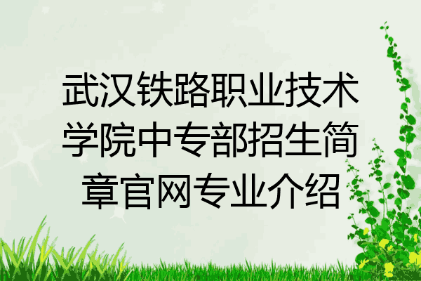 武汉铁路职业技术学院中专部招生简章官网专业介绍