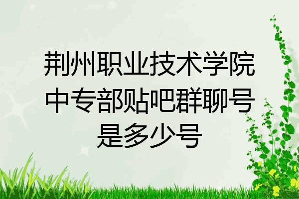 荆州职业技术学院中专部贴吧群聊号是多少号