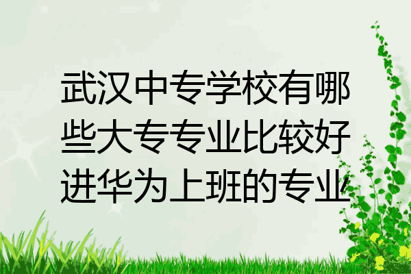 武汉中专学校有哪些大专专业比较好进华为上班的专业