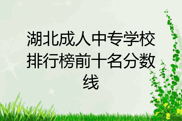 湖北成人中专学校排行榜前十名分数线