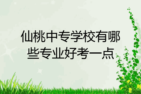 仙桃中专学校有哪些专业好考一点