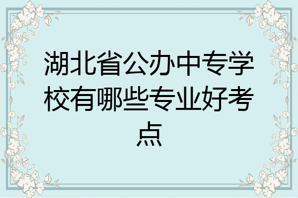 湖北省公办中专学校有哪些专业好考点