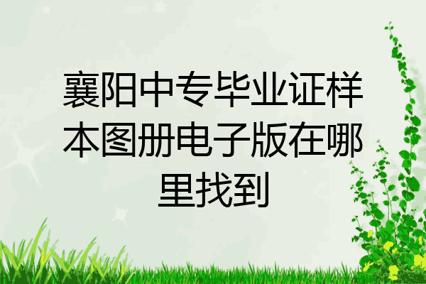 襄阳中专毕业证样本图册电子版在哪里找到