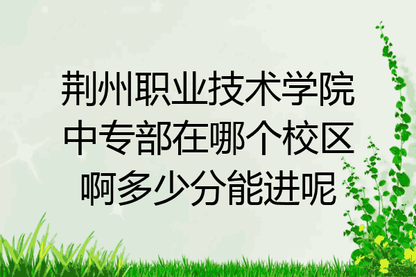 荆州职业技术学院中专部在哪个校区啊多少分能进呢