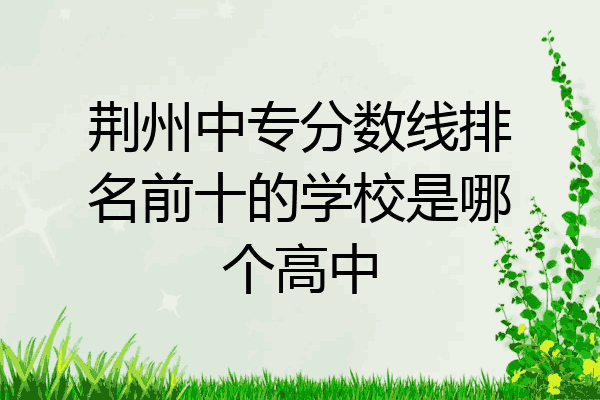 荆州中专分数线排名前十的学校是哪个高中