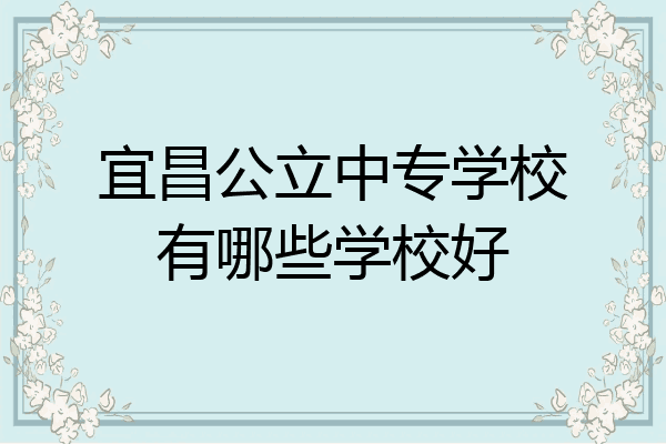 宜昌公立中专学校有哪些学校好