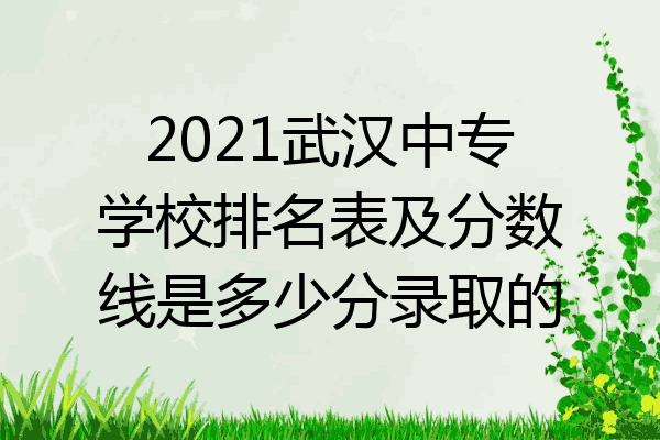 2021武汉中专学校排名表及分数线是多少分录取的