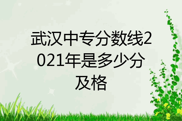 武汉中专分数线2021年是多少分及格