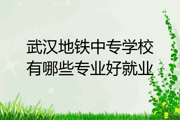 武汉地铁中专学校有哪些专业好就业