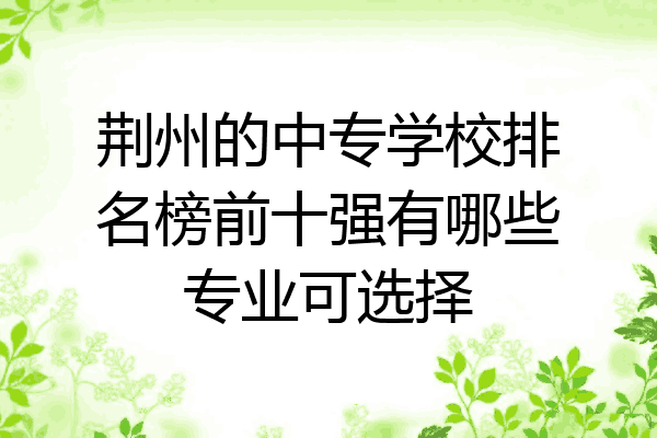 荆州的中专学校排名榜前十强有哪些专业可选择