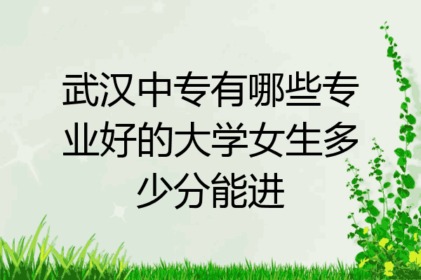 武汉中专有哪些专业好的大学女生多少分能进