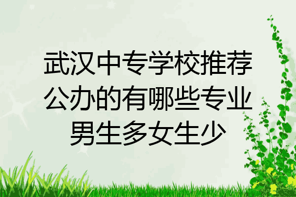 武汉中专学校推荐公办的有哪些专业男生多女生少