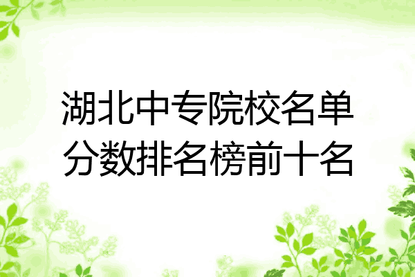湖北中专院校名单分数排名榜前十名