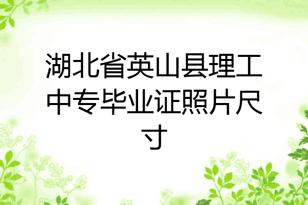 湖北省英山县理工中专毕业证照片尺寸