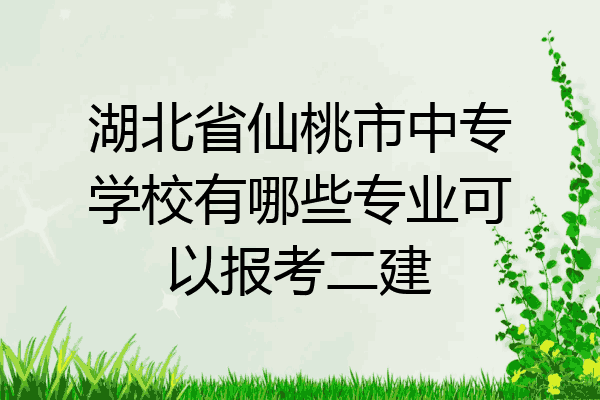 湖北省仙桃市中专学校有哪些专业可以报考二建