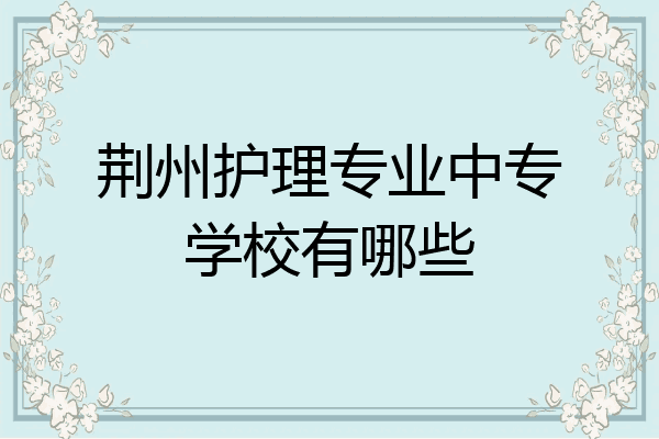 荆州护理专业中专学校有哪些