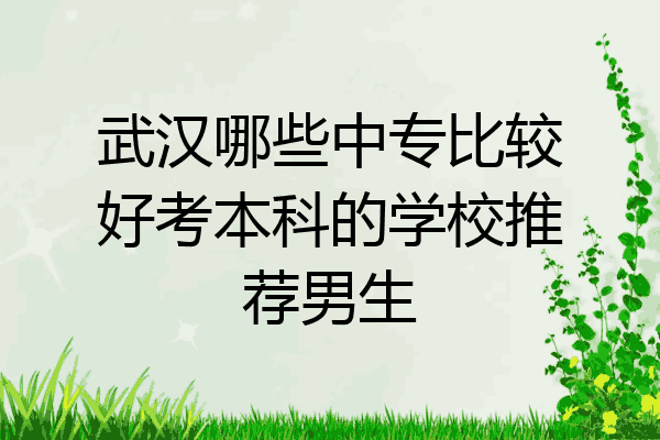 武汉哪些中专比较好考本科的学校推荐男生