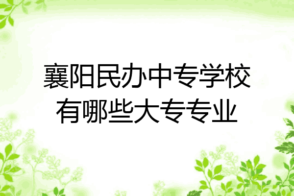 襄阳民办中专学校有哪些大专专业
