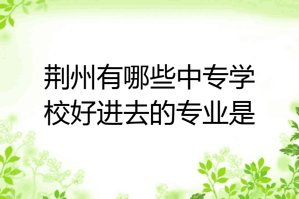 荆州有哪些中专学校好进去的专业是