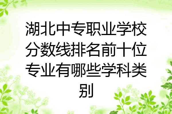 湖北中专职业学校分数线排名前十位专业有哪些学科类别