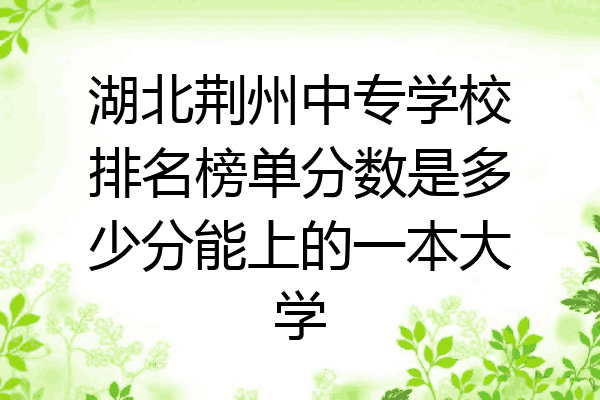 湖北荆州中专学校排名榜单分数是多少分能上的一本大学