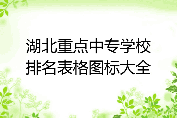 湖北重点中专学校排名表格图标大全