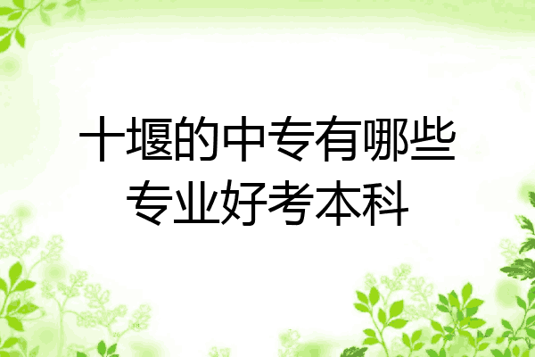 十堰的中专有哪些专业好考本科
