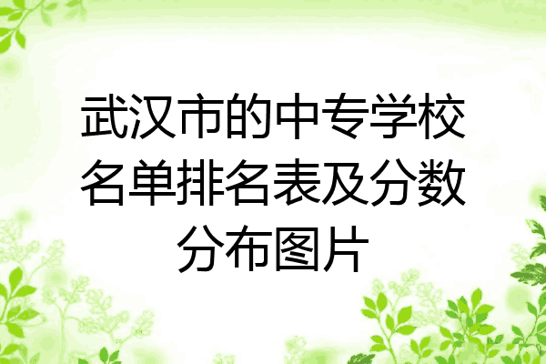 武汉市的中专学校名单排名表及分数分布图片
