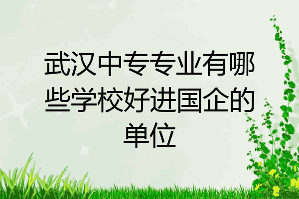 武汉中专专业有哪些学校好进国企的单位