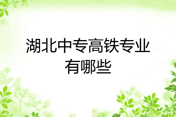 湖北中专高铁专业有哪些
