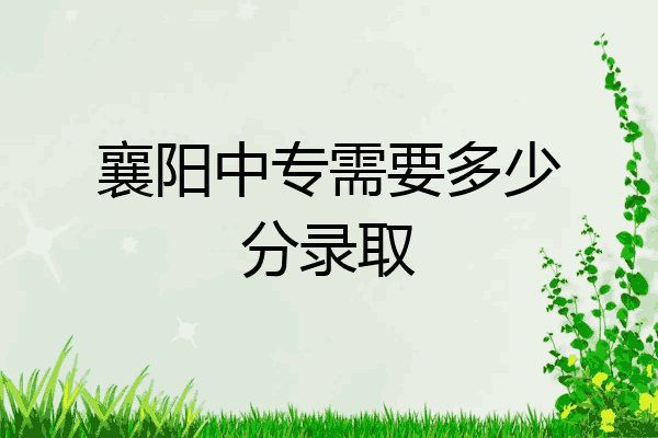 襄阳中专需要多少分录取