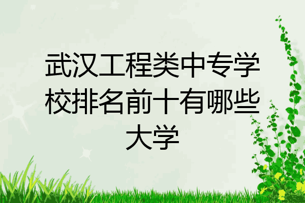 武汉工程类中专学校排名前十有哪些大学