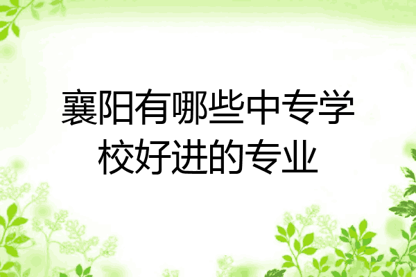襄阳有哪些中专学校好进的专业