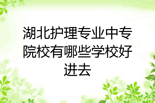 湖北护理专业中专院校有哪些学校好进去