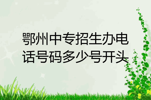 鄂州中专招生办电话号码多少号开头