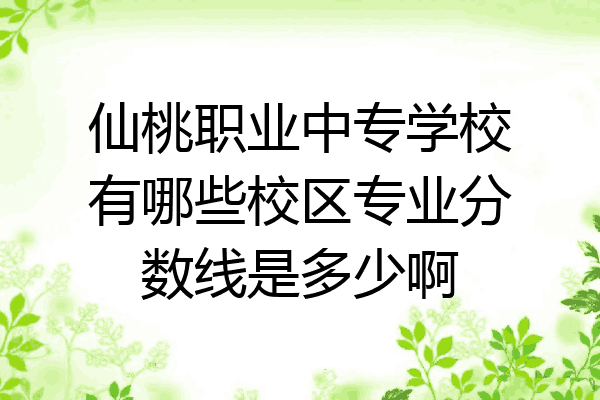 仙桃职业中专学校有哪些校区专业分数线是多少啊