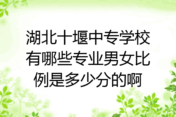 湖北十堰中专学校有哪些专业男女比例是多少分的啊