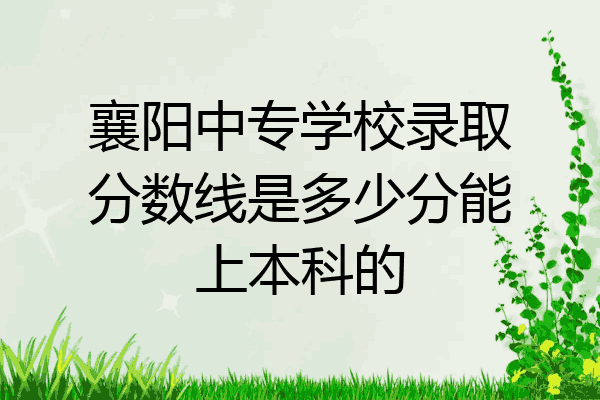 襄阳中专学校录取分数线是多少分能上本科的