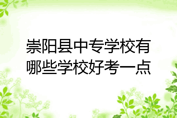 崇阳县中专学校有哪些学校好考一点