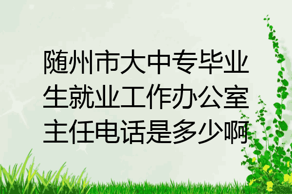 随州市大中专毕业生就业工作办公室主任电话是多少啊