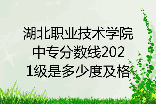湖北职业技术学院中专分数线2021级是多少度及格