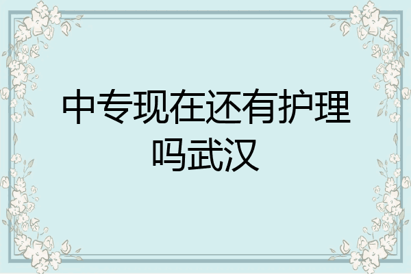 中专现在还有护理吗武汉