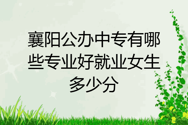 襄阳公办中专有哪些专业好就业女生多少分