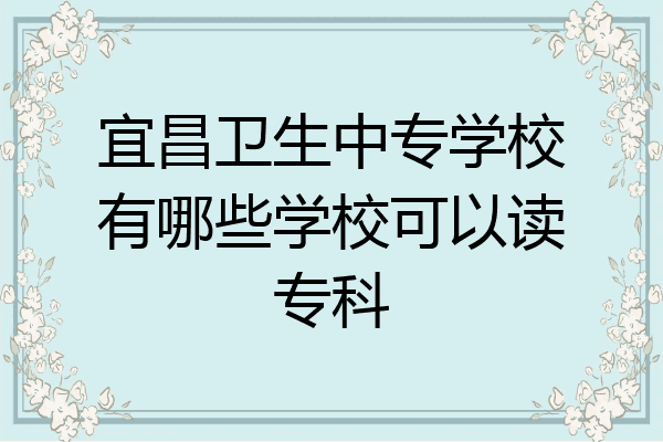 宜昌卫生中专学校有哪些学校可以读专科